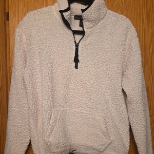 Derek Hart 3/4 zip sherpa sweater size large
